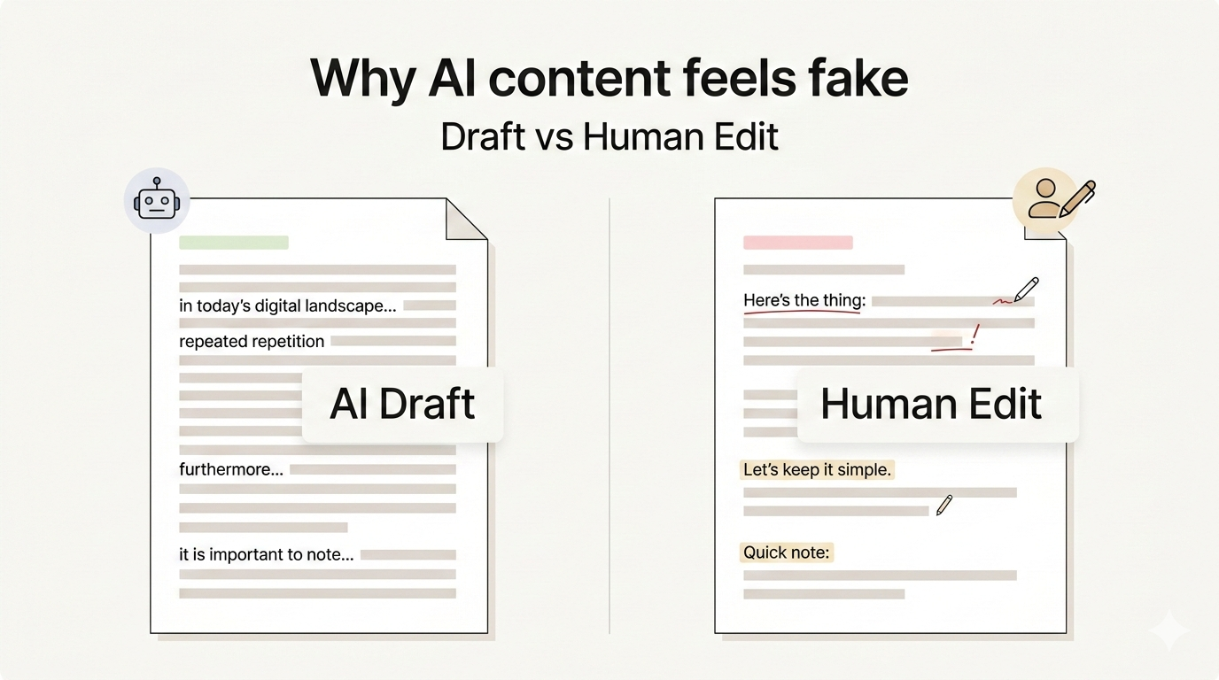  The draft is fast. The edit makes it human.