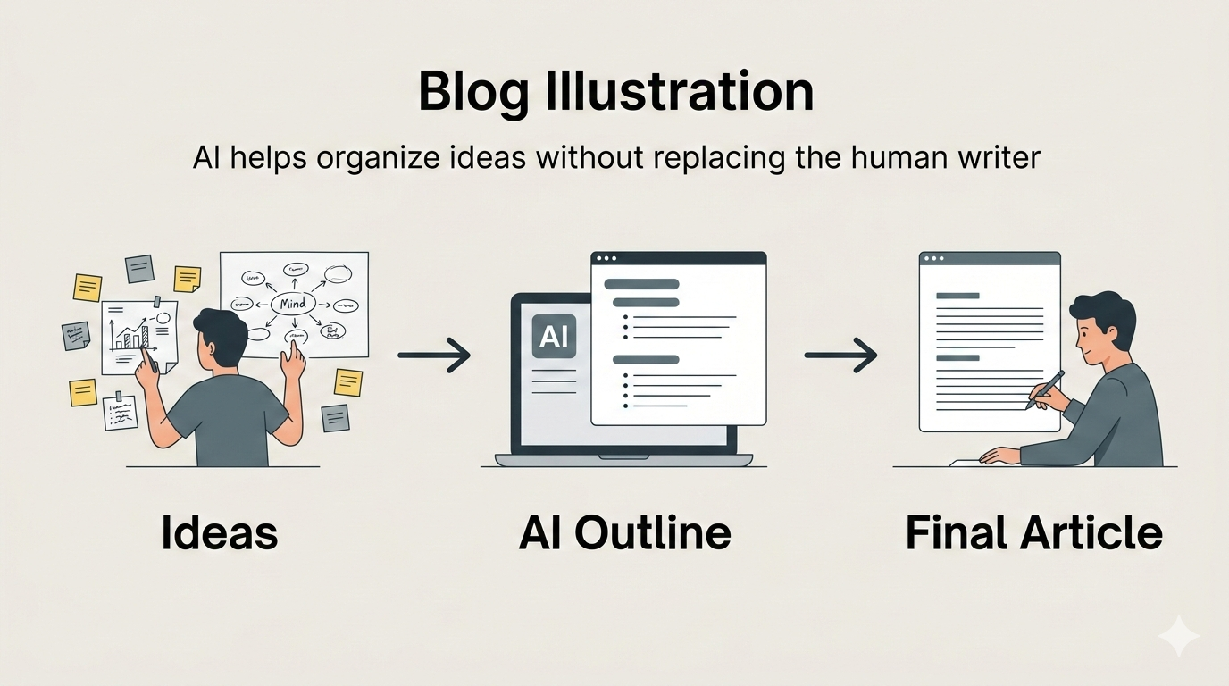Use AI to organize your thoughts, not to pretend to be you.